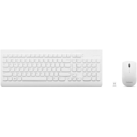 Keyboard & Mouse Wireless Combo Lenovo 510 GX30N81779 – Black (English–Arabic Layout) - WHITE Keyboard & Mouse Wireless Combo Lenovo 510 GX30N81779 – Black (English–Arabic Layout) - WHITE