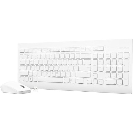 Keyboard & Mouse Wireless Combo Lenovo 510 GX30N81779 – Black (English–Arabic Layout) - WHITE Keyboard & Mouse Wireless Combo Lenovo 510 GX30N81779 – Black (English–Arabic Layout) - WHITE