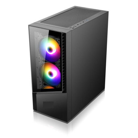 كيس XTREME VELOX TG BLACK – ميد تاور ATX مع 4 مراوح RGB