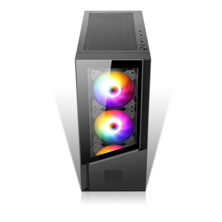 كيس XTREME VELOX TG BLACK – ميد تاور ATX مع 4 مراوح RGB
