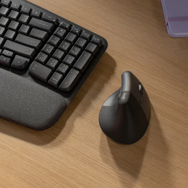 Wireless Mouse Logitech Lift Vertical Ergonomic  – Advanced Comfort and Precise Performance to Reduce Wrist Strain