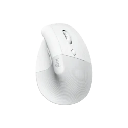 ماوس لاسلكي عمودي مريح Logitech Lift – راحة متقدمة وأداء دقيق لتقليل إجهاد المعصم- أبيض