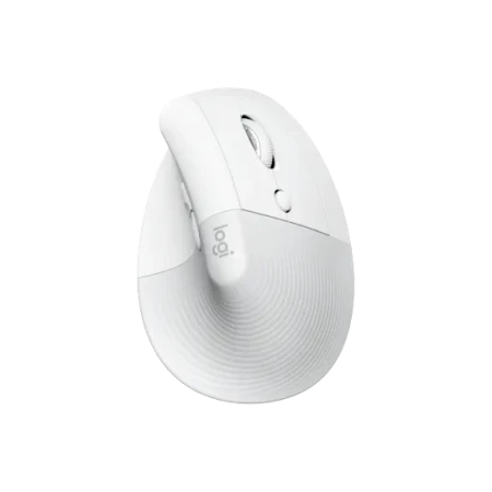 ماوس لاسلكي عمودي مريح Logitech Lift – راحة متقدمة وأداء دقيق لتقليل إجهاد المعصم- أبيض