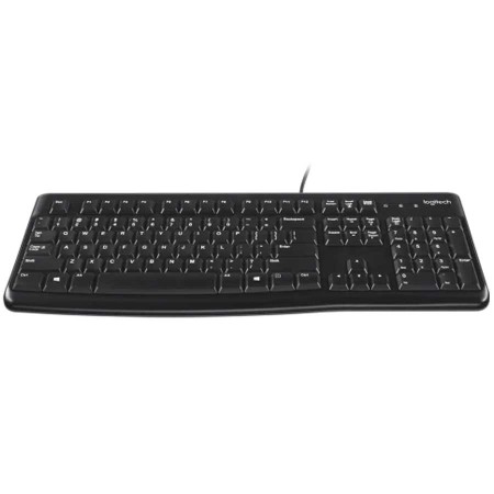 Wired Keyboard Logitech K120 ,Full-size layout ,USB wired ,Low-profile ,Spill-resistant design - Black Wired Keyboard Logitech K120 ,Full-size layout ,USB wired ,Low-profile ,Spill-resistant design - Black