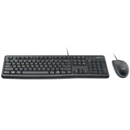 Combo Wired Keyboard and Mouse , Logitech MK120 ,Full-size keyboard ,Reliable USB ,Spill-resistan ,Comfortable, low-profile - Black