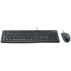Combo Wired Keyboard and Mouse , Logitech MK120 ,Full-size keyboard ,Reliable USB ,Spill-resistan ,Comfortable, low-profile - Black Combo Wired Keyboard and Mouse , Logitech MK120 ,Full-size keyboard ,Reliable USB ,Spill-resistan ,Comfortable, low-profile - Black