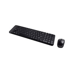 Combo Wireless  Keyboard Mouse Logitech MK220 ,Low-profile keys for comfortable typing ,Reliable 2.4GHz wireless ,Arabic / English - Black