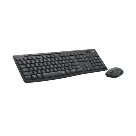 Combo Wireless Keyboard Mouse Logitech MK295 Silent ,SilentTouch technology ,Ergonomic design ,Full-size keyboard , Arabic / English - Black Combo Wireless Keyboard Mouse Logitech MK295 Silent ,SilentTouch technology ,Ergonomic design ,Full-size keyboard , Arabic / English - Black