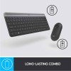 مجموعة لوحة مفاتيح وماوس لاسلكية Logitech MK470 Slim تصميم عصري نحيف، كاملة الحجم، بمفاتيح منخفضة الصوت