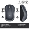 Wireless Mouse - Grey Logitech M185 - Precise Optical Tracking with 12-Month Battery Life Wireless Mouse - Grey Logitech M185 - Precise Optical Tracking with 12-Month Battery Life