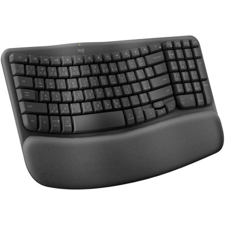 لوحة مفاتيح لاسلكية مريحة Logitech Wave Keys – تصميم متموّج ودعم متعدد الأنظمة - أسود لوحة مفاتيح لاسلكية مريحة Logitech Wave Keys – تصميم متموّج ودعم متعدد الأنظمة - أسود