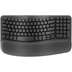 Wireless Keyboard Logitech Wave Keys  Ergonomic  – Multi-OS Support with Comfort Design - black