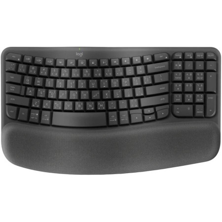 لوحة مفاتيح لاسلكية مريحة Logitech Wave Keys – تصميم متموّج ودعم متعدد الأنظمة - أسود لوحة مفاتيح لاسلكية مريحة Logitech Wave Keys – تصميم متموّج ودعم متعدد الأنظمة - أسود