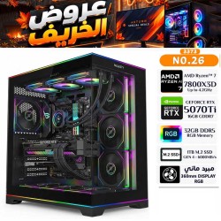 عروض الخريف - بي سي قيمنق احترافي رقم 026 - AMD Ryzen 7 7800X3D - كرت شاشة RTX 5070 Ti 16GB عروض الخريف - بي سي قيمنق احترافي رقم 026 - AMD Ryzen 7 7800X3D - كرت شاشة RTX 5070 Ti 16GB