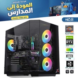 عروض العودة للمدارس - بي سي قيمنق احترافي رقم 8 - AMD Ryzen 5 9600X - RTX 5070 12GB