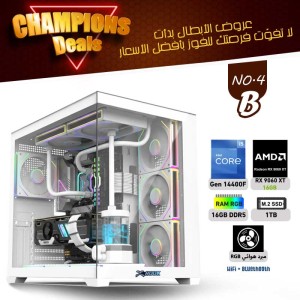 عروض الأبطال بي سي تجميعة احترافية رقم 4-B معالج i5-14400F الجيل الرابع عشر - RX 9060XT 16GB