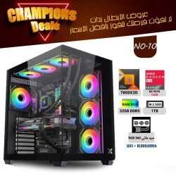عروض الأبطال  بي سي تجميعة احترافية  رقم 10 - رايزن 7 RX 9070 16GB - 7800X3D