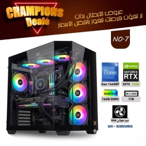عروض الأبطال بي سي تجميعة احترافية رقم 7 - i5 14400F الجيل الرابع عشر - RTX 5070 12GB
