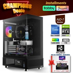 عروض الأبطال بي سي تجميعة احترافية أقساط رقم 1 مع شاشة - i5 14400F الجيل الرابع عشر - RTX 5060 8GB 