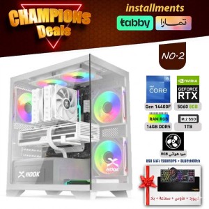 عروض الأبطال بي سي تجميعة احترافية أقساط رقم 2 - i5 14400F الجيل الرابع عشر - RTX 5060 8GB