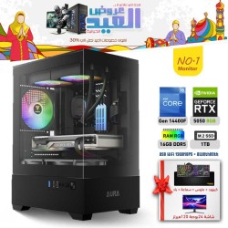 عروض عيد الفطر بي سي تجميعة احترافية رقم 1 مع شاشة - i5 14400F الجيل الرابع عشر - RTX 5050 8GB