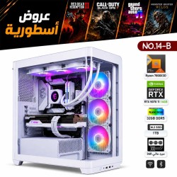 عروض القيمنق الأسطورية - بي سي قيمنق احترافي رقم 14-B - AMD Ryzen 7 7800X3D - RTX 5070 Ti 16GB عروض القيمنق الأسطورية - بي سي قيمنق احترافي رقم 14-B - AMD Ryzen 7 7800X3D - RTX 5070 Ti 16GB