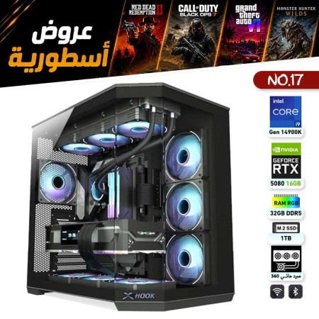 عروض القيمنق الأسطورية - بي سي قيمنق احترافي رقم 17 - Intel Core i9-14900K الجيل الرابع عشر - RTX 5080 16GB عروض القيمنق الأسطورية - بي سي قيمنق احترافي رقم 17 - Intel Core i9-14900K الجيل الرابع عشر - RTX 5080 16GB