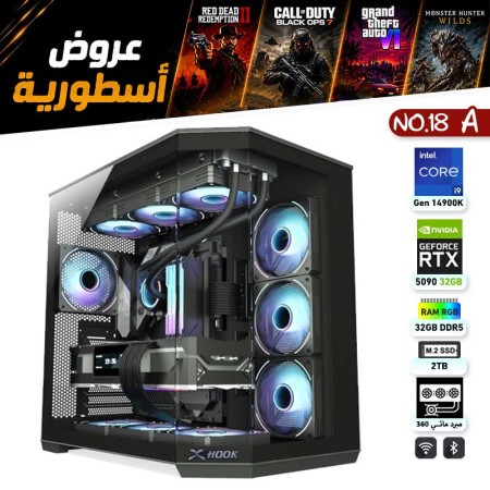 عروض القيمنق الأسطورية - بي سي قيمنق احترافي رقم 18-A - Intel Core i9-14900K الجيل الرابع عشر - RTX 5090 32GB عروض القيمنق الأسطورية - بي سي قيمنق احترافي رقم 18-A - Intel Core i9-14900K الجيل الرابع عشر - RTX 5090 32GB