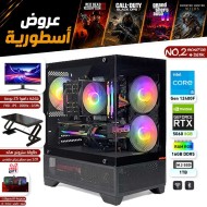 عروض القيمنق الأسطورية - بي سي قيمنق احترافي رقم 2 - i5 12400F الجيل الثاني عشر - RTX 5060 8GB - مع شاشة وطاولة