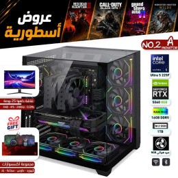عروض القيمنق الأسطورية - بي سي قيمنق احترافي رقم 2-A - Intel Core Ultra 5 225F - RTX 5060 8GB - مع شاشة