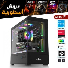عروض القيمنق الأسطورية - جهاز تجميعة احترافية رقم 4-F - Intel Core i5-14400F الجيل الرابع عشر - Radeon RX 9060 XT 16GB