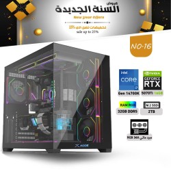 عروض السنة الجديدة بي سي تجميعة احترافية رقم 16 - i7 14700K الجيل الرابع عشر - RTX 5070 TI 16GB