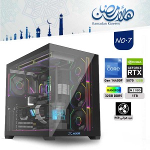 عروض رمضان  بي سي تجميعة احترافية رقم 7 - i5 14400F الجيل الرابع عشر - RTX 5070 12GB