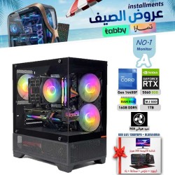 SUMMER OFFERS INSTALLMENTS PC NO.1-A - i5 14400F 14th GEN - RTX 5060 8GB + Monitor