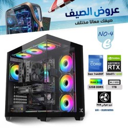 عروض الصيف  بي سي تجميعة احترافية رقم 4-E معالج i5-14400F الجيل الرابع عشر - RTX 5060 TI 16GB