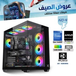 عروض الصيف بي سي تجميعة احترافية رقم 4-F معالج i5-14400F الجيل الرابع عشر - RX 9060 XT 16GB