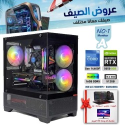 عروض الصيف بي سي تجميعة احترافية رقم 1-A مع شاشة - i5 14400F الجيل الرابع عشر - RTX 5050 8GB عروض الصيف بي سي تجميعة احترافية رقم 1-A مع شاشة - i5 14400F الجيل الرابع عشر - RTX 5050 8GB