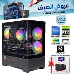 عروض الصيف تجميعة احترافية رقم 2 مع شاشة - i5 14400F الجيل الرابع عشر - RTX 5060 8GB عروض الصيف تجميعة احترافية رقم 2 مع شاشة - i5 14400F الجيل الرابع عشر - RTX 5060 8GB