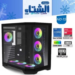 عروض الشتاء بي سي تجميعة رقم 15 - i7 14700K الجيل الرابع عشر - RX 9070 XT 16GB عروض الشتاء بي سي تجميعة رقم 15 - i7 14700K الجيل الرابع عشر - RX 9070 XT 16GB