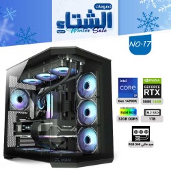 عروض الشتاء بي سي تجميعة رقم 17 - i9 14900K الجيل الرابع عشر - RTX 5080 16GB عروض الشتاء بي سي تجميعة رقم 17 - i9 14900K الجيل الرابع عشر - RTX 5080 16GB