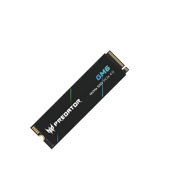 وحدة تخزين من PREDATOR GM6, سعة 1 تيرابايت, واجهة PCIe Gen 4x4 NVMe, سرعات قراءة تصل حتى 7200MB/s, تقنية 3D TLC, تصميم لتحمل الاستخدام المكثف