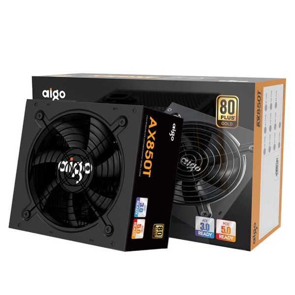 Aigo AX850T 850W 80Plus GOLD Full Modular PCIE 5.0 ATX3.0 - Power Supply