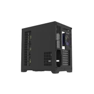كيس كمبيوتر  AiGO FT418 Pro ميد تاور ATX مع 7 مراوح ARGB - أسود