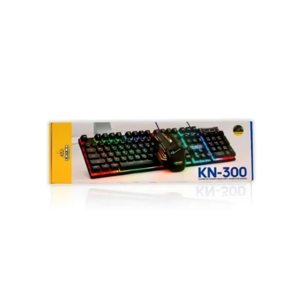 مجموعة ألعاب KAYAN KN-300 – لوحة مفاتيح بإضاءة RGB مع فأرة ألعاب احترافية مجموعة ألعاب KAYAN KN-300 – لوحة مفاتيح بإضاءة RGB مع فأرة ألعاب احترافية