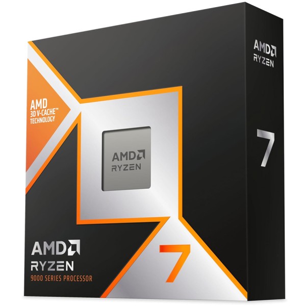 المعالج AMD Ryzen™ 7 9850X3D، تقنية 3D V-Cache، تردد يصل إلى 5.6GHz، ذاكرة كاش L3 بحجم 96MB، رسومات Radeon مدمجة، متوافق مع AM5