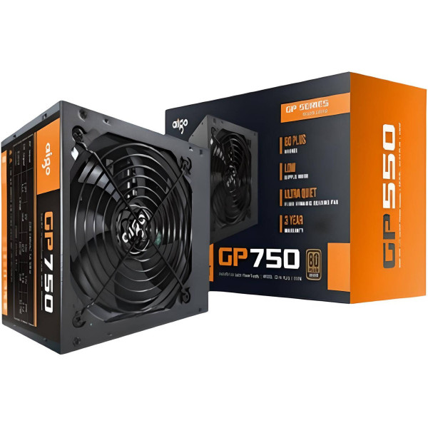 مزود طاقة AIGO GP750 750 واط – كفاءة 80 Plus Bronze وتصميم متوافق مع صناديق ATX القياسية مزود طاقة AIGO GP750 750 واط – كفاءة 80 Plus Bronze وتصميم متوافق مع صناديق ATX القياسية