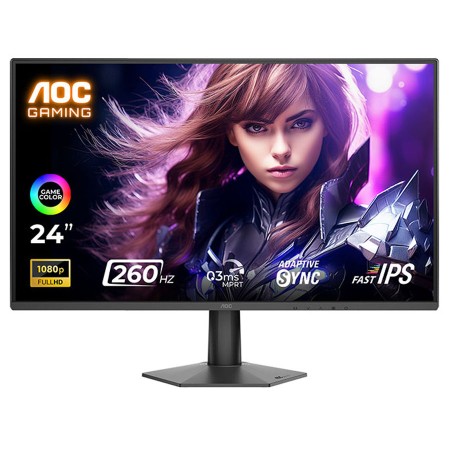 شاشة قيمنق ألعاب إيه أو سي24G50Z/89 مقاس 23.8" - دقة FHD - لوحة Fast IPS - تردد 260Hz - استجابة 0.3ms