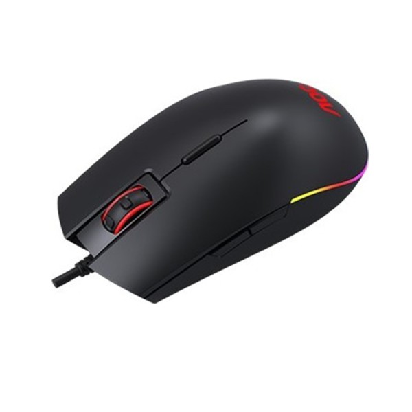GAMING MOUSE AOC GM500, 5000 DPI Optical Sensor, 8 Programmable Buttons, 1000 Hz Polling Rate, USB connection, Cable (1.8 m)  - Black