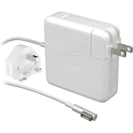 شاحن اصلي لأجهزة Apple, قدرة 45 واط بتقنية MagSafe, مخصص لأجهزة  MacBook Air, موصل مغناطيسي, مؤشر LED يوضح حالة الشحن - أبيض