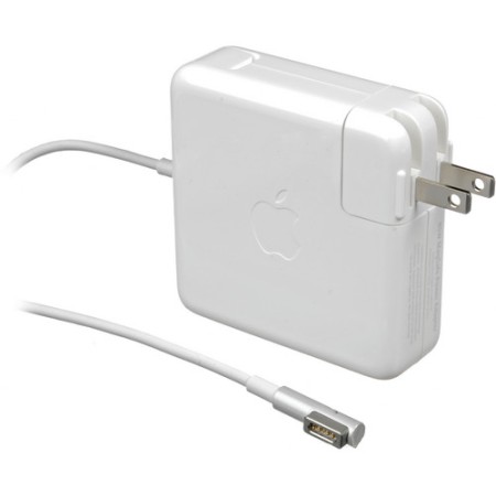 شاحن اصلي لأجهزة Apple, قدرة 45 واط بتقنية MagSafe, مخصص لأجهزة  MacBook Air, موصل مغناطيسي, مؤشر LED يوضح حالة الشحن - أبيض